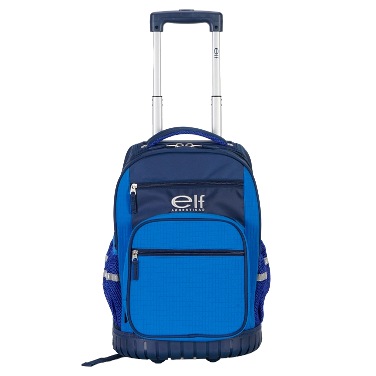 Mochila Escolar Elf 2026 2 Divisiones Azul con Carro Art.I6462B
